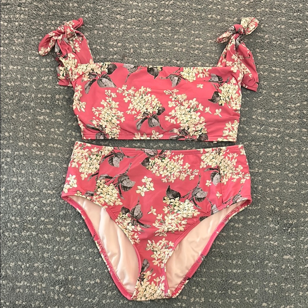 Antonio Melani Liberty of London Pink Hydrangea High Waist Bikini Set